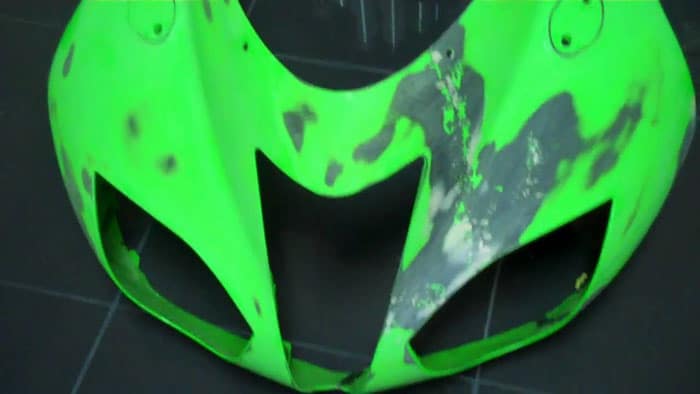 Repair-Deep-Scratches-on-a-Motorcycle-Fairing