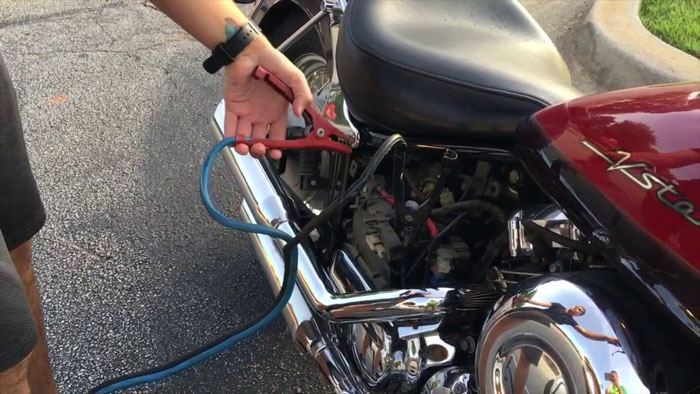 Jumpstart a Motorcycle with a Car Battery