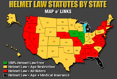 Helmet Laws by State