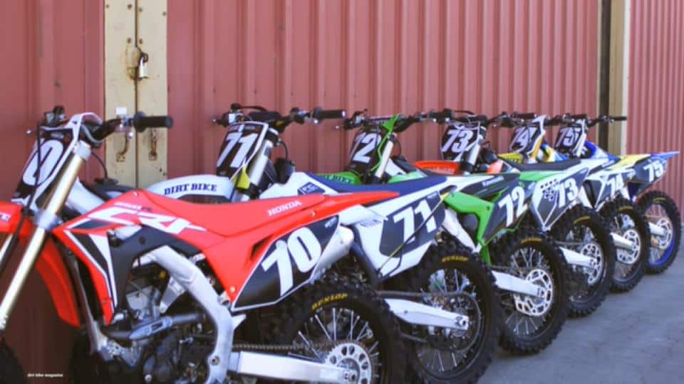 various brands of 250cc dirt bikes