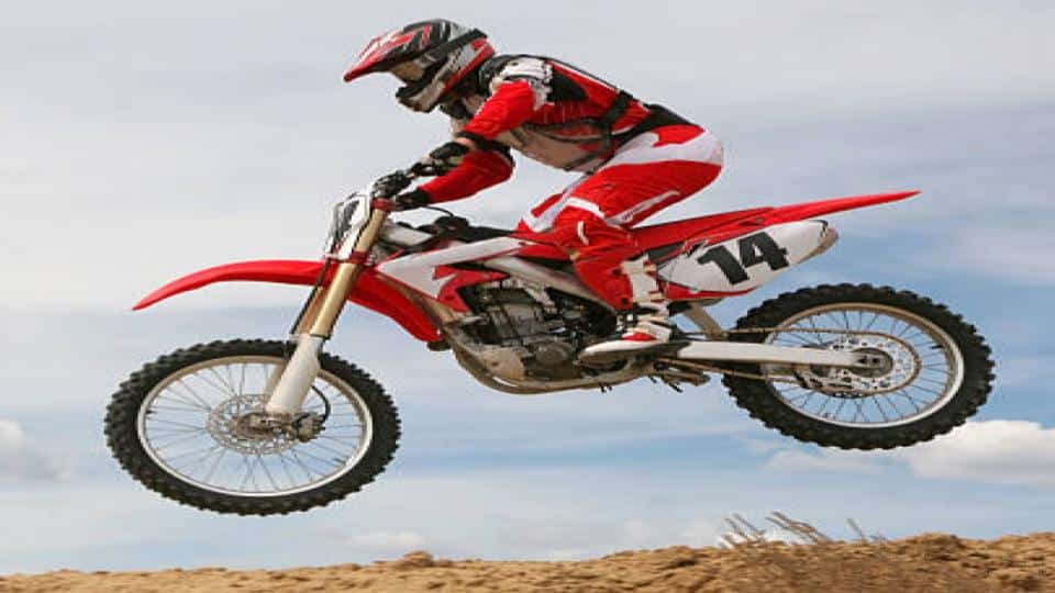 dirt bike jump by rider
