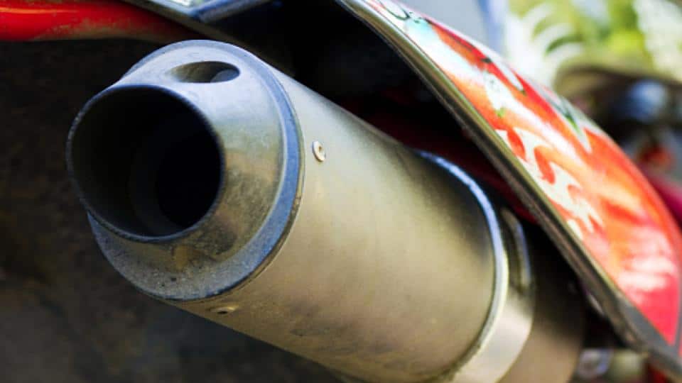 exhaust pipe of a dirt bike picture