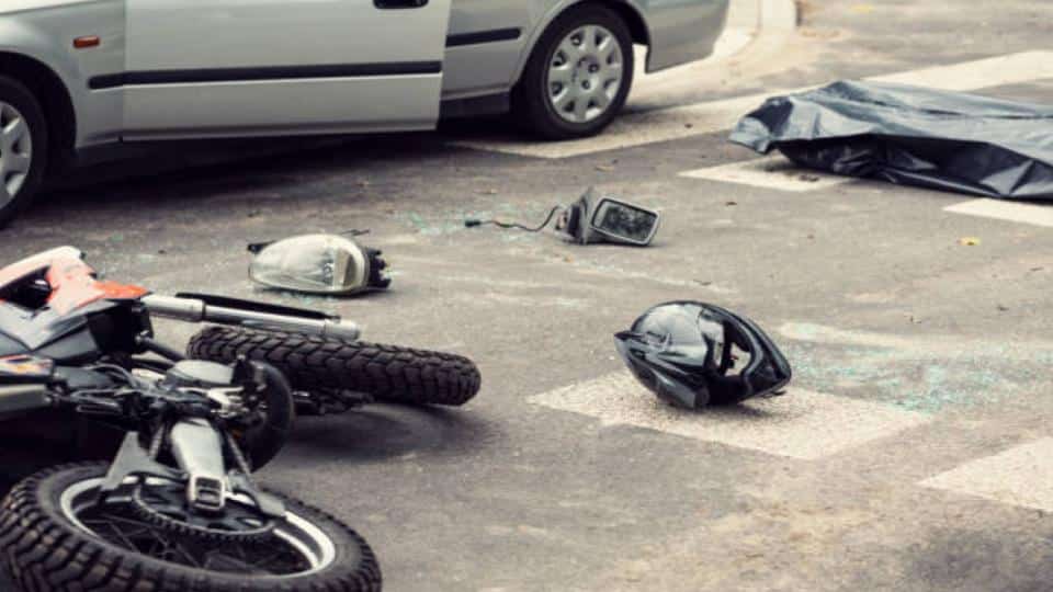 motorcycle fatal collision on the road