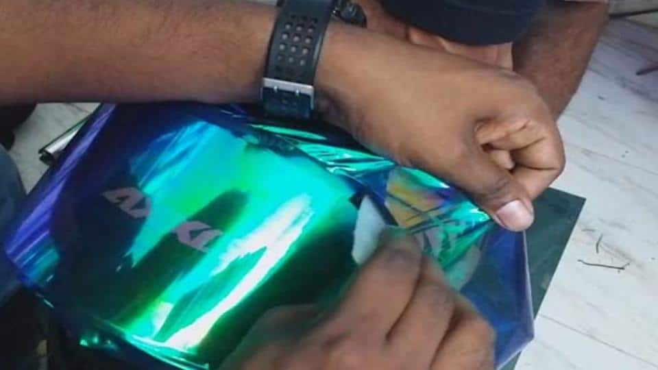 measure the cut and apply the tint film