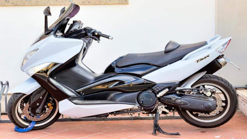 parked yamaha scooter