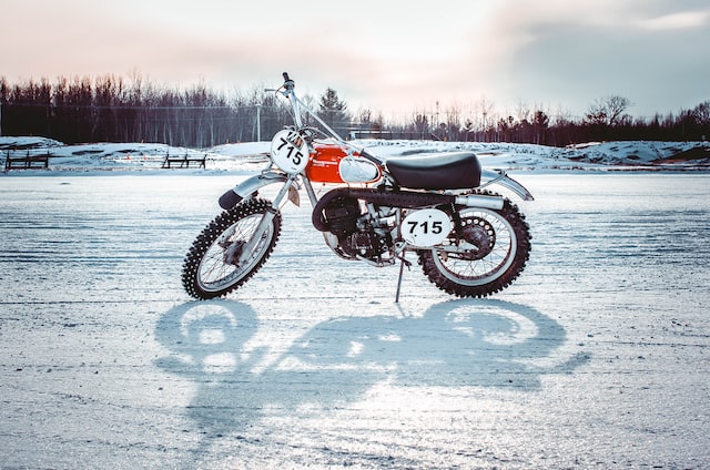 Motorcycle in Snow