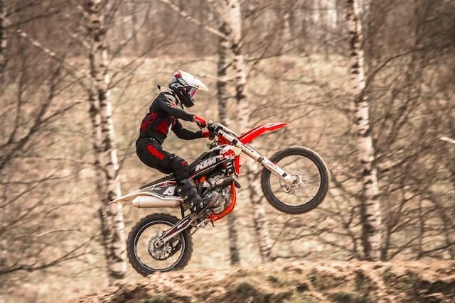 Dirt Bike Rider with Dirt Bike