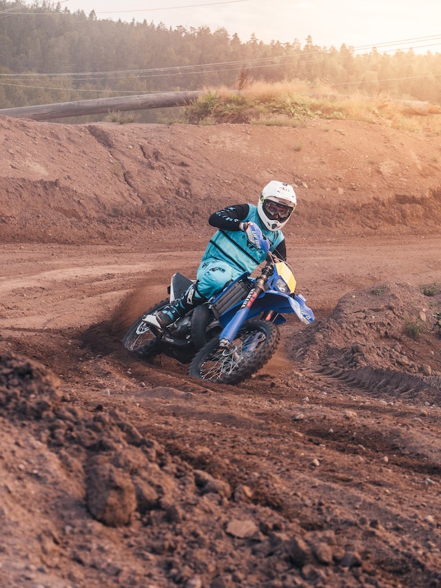 Dirt Bike on Track