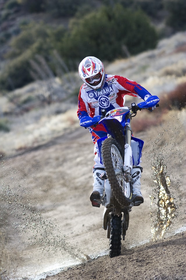 Wheelie on Dirt Bike Road