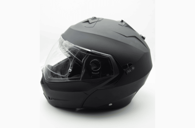 Chin Bar on Modular Motorcycle Helmet