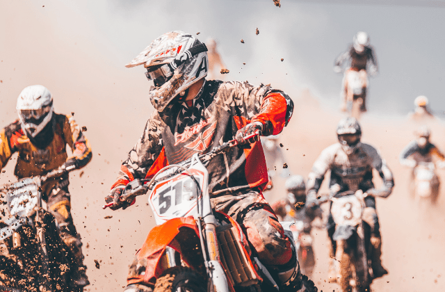 Dirty Motorcycle Helmet